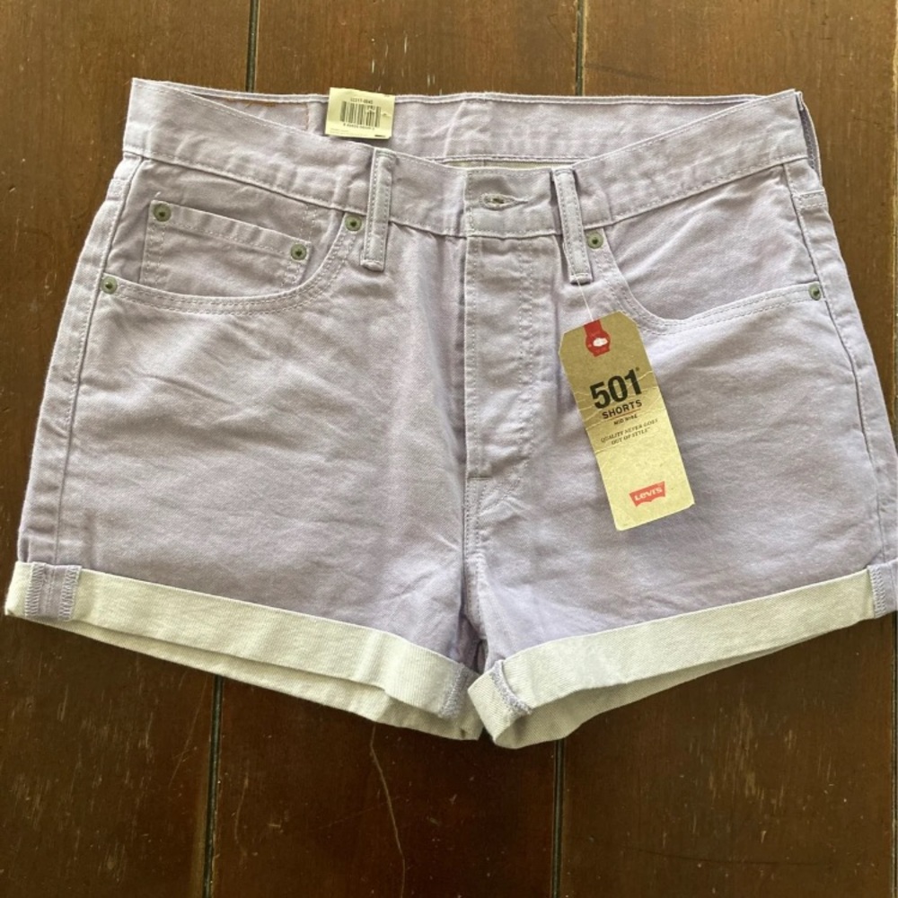 Levi’s 501 purple shorts